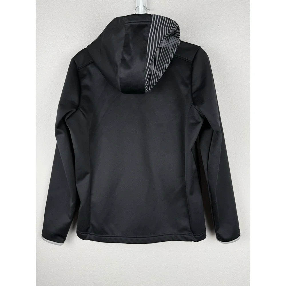 Under Armour Storm Cold Gear Infrared YXL Hooded Fleece Jacket Zip Black Swacket
